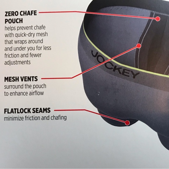 NWT $25 JOCKEY Zero-Chafe Pouch Mens Boxer Briefs - 3 pack  6” Inseam - Picture 11 of 16